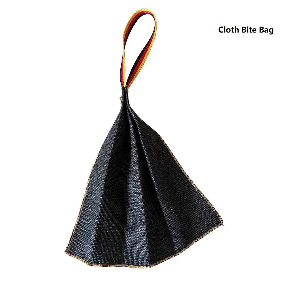Interactive Flirt Pole for Dogs, Leather Bite Rag, Dog Chew Toys, Puppy Ball Toys for Teething Small and Large Dogs