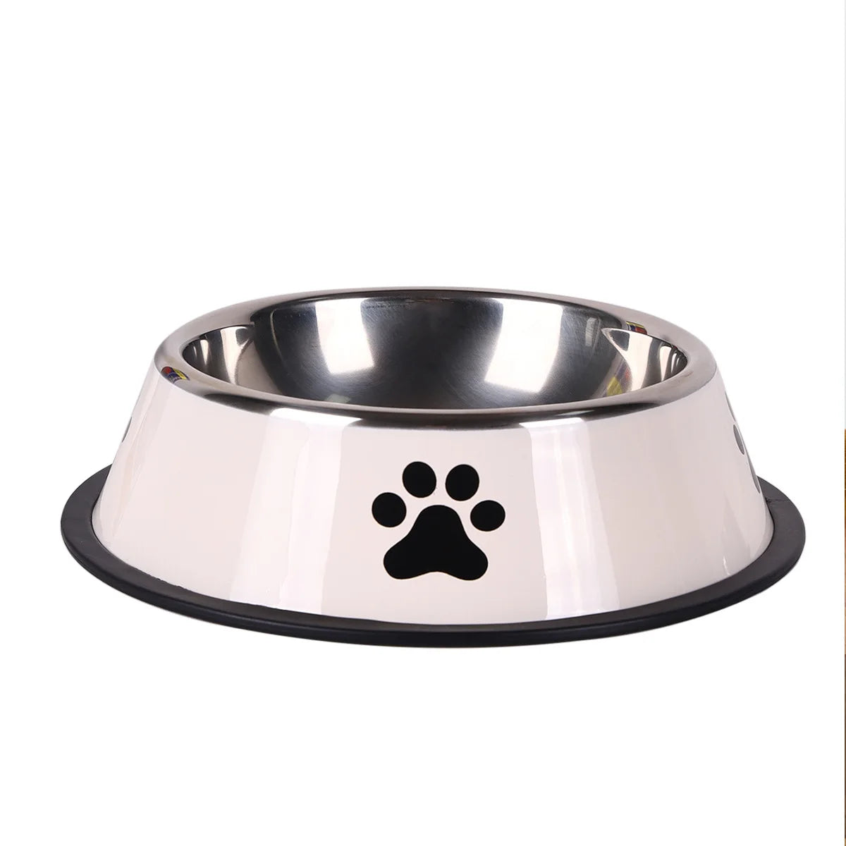 Stainless Steel Large Capacity Pet Bowl Dog Food Bowl Multiple Specifications Anti-Fall Food Bowl Feeding Pet Supplies