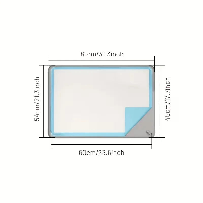 Multi-Size Pet Training and Urine Barrier Pad, Silicone Non-Slip Dog Potty Tray with 4 Support Clips