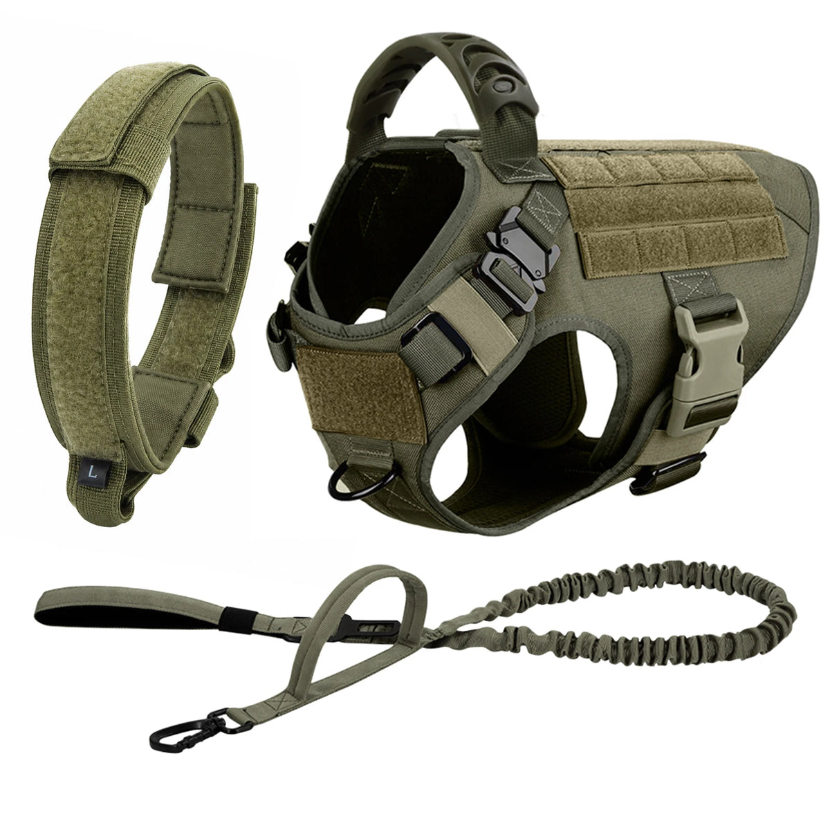 Large Dog Harness And Leash Set Pet German Shepherd Malinois Training Walking Vest Dog Harness And Collar For Medium Large Dogs