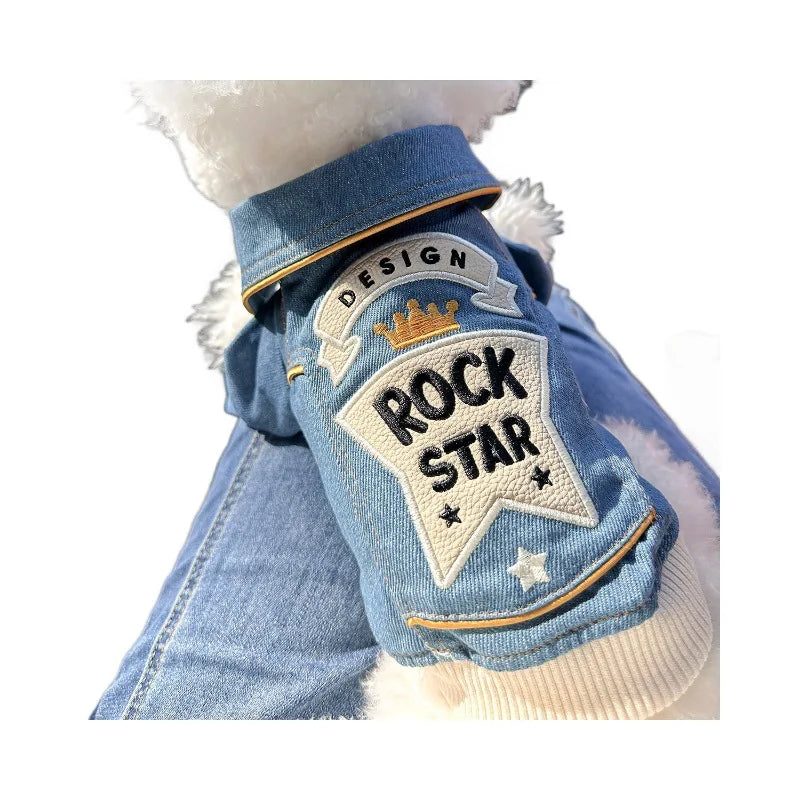 Blue Denim Vest Handsome Jacket for Dogs and Cats Spot Picks  Stylin' Pet Denim Jacket Collection for Small Pets All Season Wear