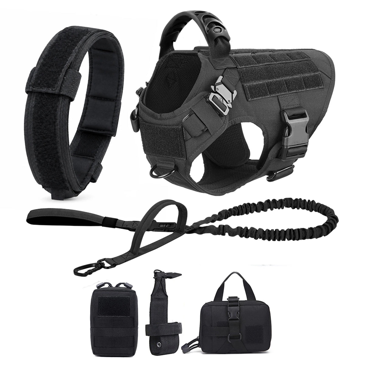 Large Dog Harness And Leash Set Pet German Shepherd Malinois Training Walking Vest Dog Harness And Collar For Medium Large Dogs