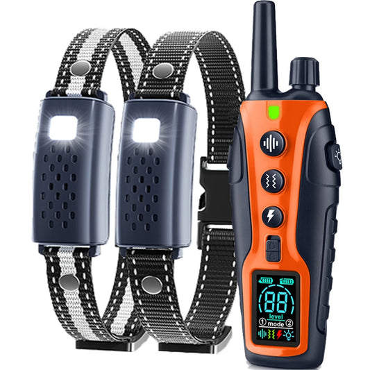 3280Ft Electric Dog Training Collar Remote Control Waterproof Pet BehaviorFor 5-120lbs Puppy With  Vibration Shock